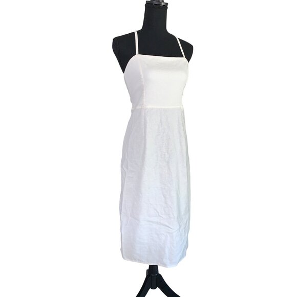 Wild Fable Junior Teens White Sleeveless Midi Dress Size 8 - Picture 3 of 11